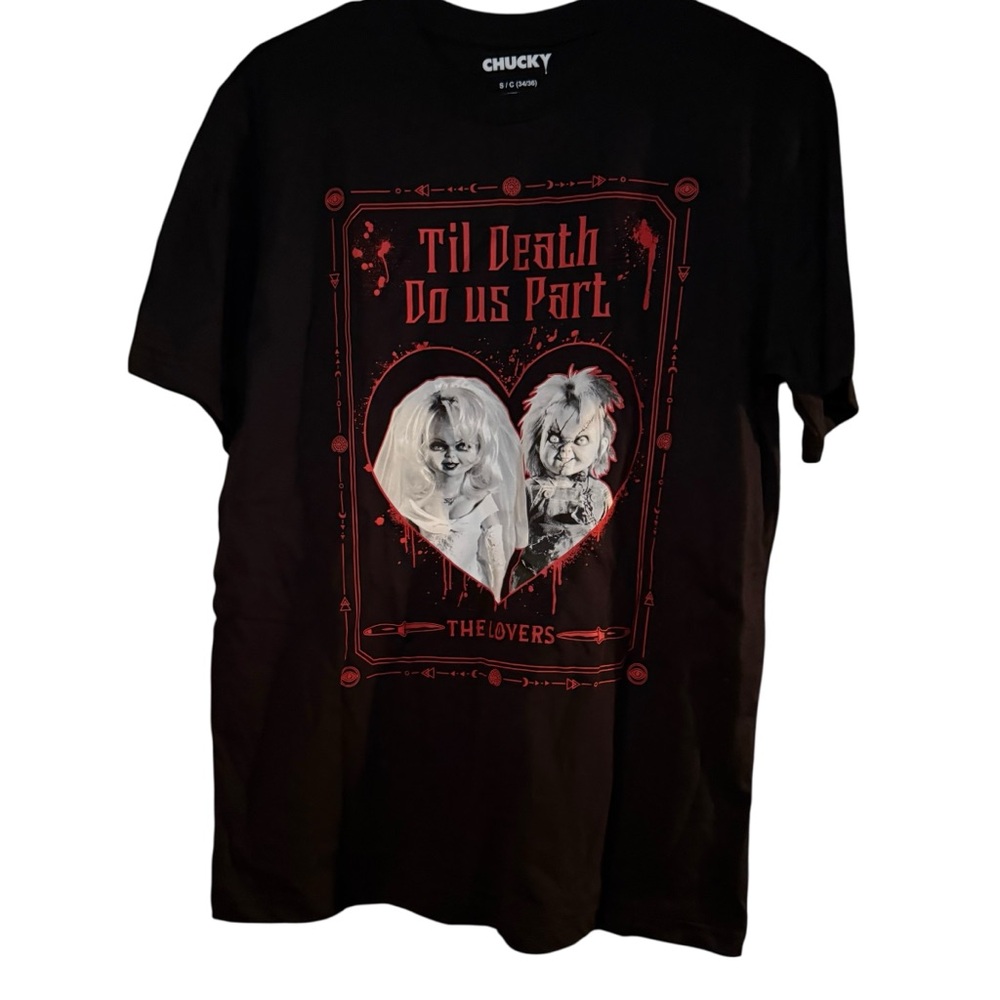 Chucky Black and Red Graphic T-Shirt Size S (34/36)